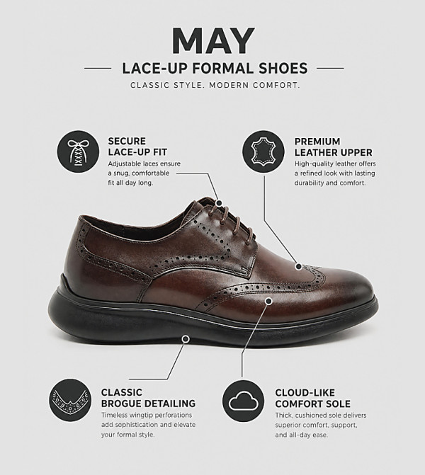 Hush Puppies Hush Puppies - Brown Formal Lace-Up Shoes