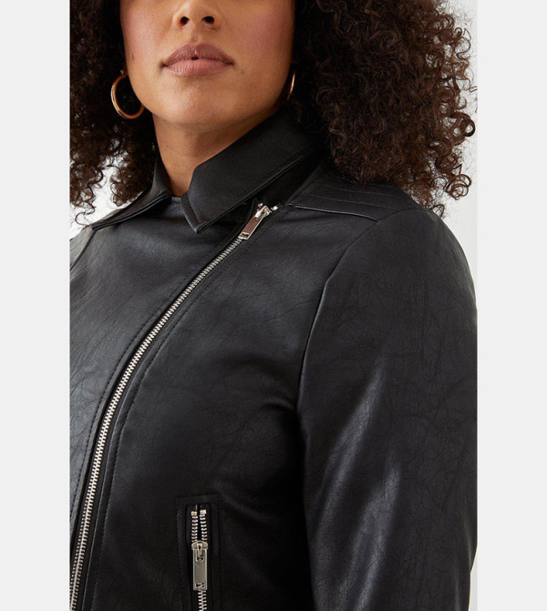 Dorothy Perkins Biker & Bomber Jackets - Black Biker & Bomber Jackets