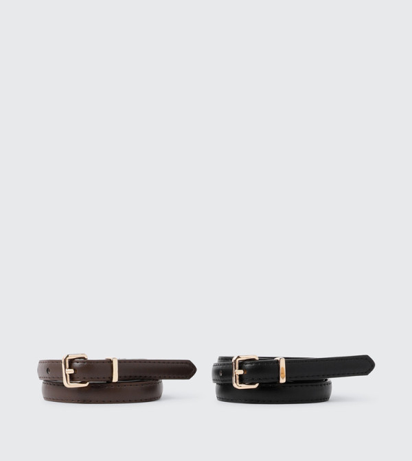اردين  أحزمة - بني  Non Leather Belts