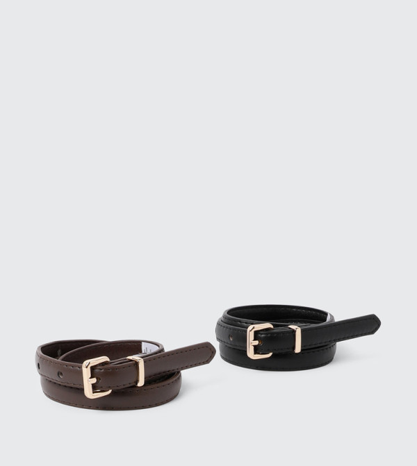 اردين  أحزمة - بني  Non Leather Belts