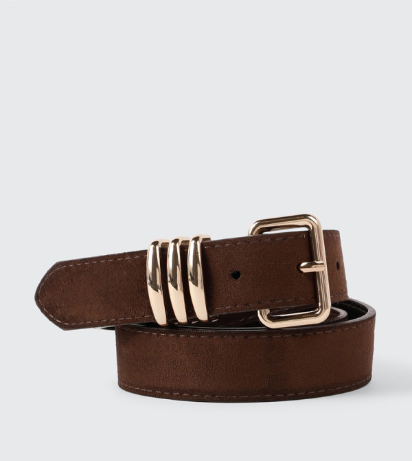 Ardene Non Leather Belts - Brown Non Leather Belts