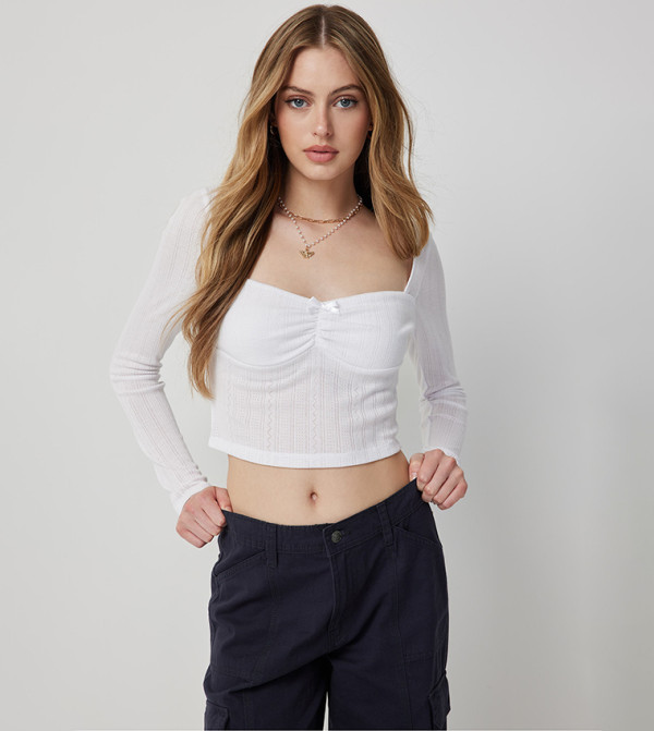 Ardene Ardene - White Cropped Tops
