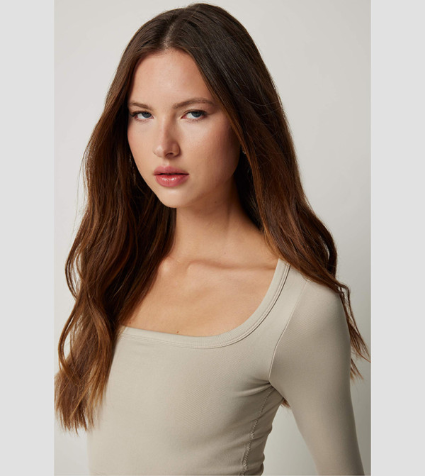 Ardene Ardene - Beige Casual T-Shirts