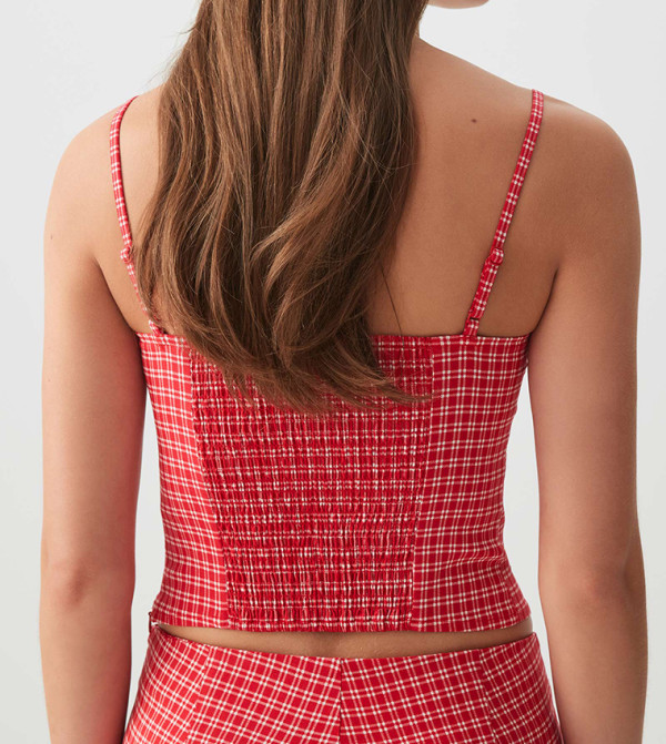 Ardene  Clothing - Red Cropped Tops