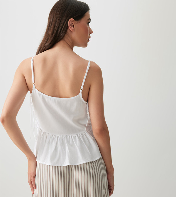 Ardene Sleeveless Tops - White Sleeveless Tops