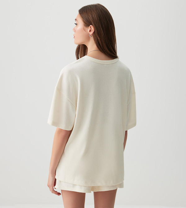 Ardene  Clothing - Beige Short Sleeve T-Shirts