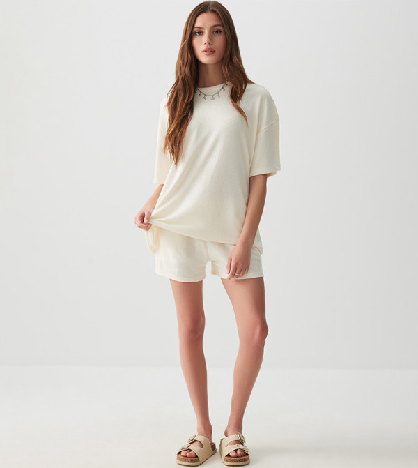 Ardene  Clothing - Beige Short Sleeve T-Shirts