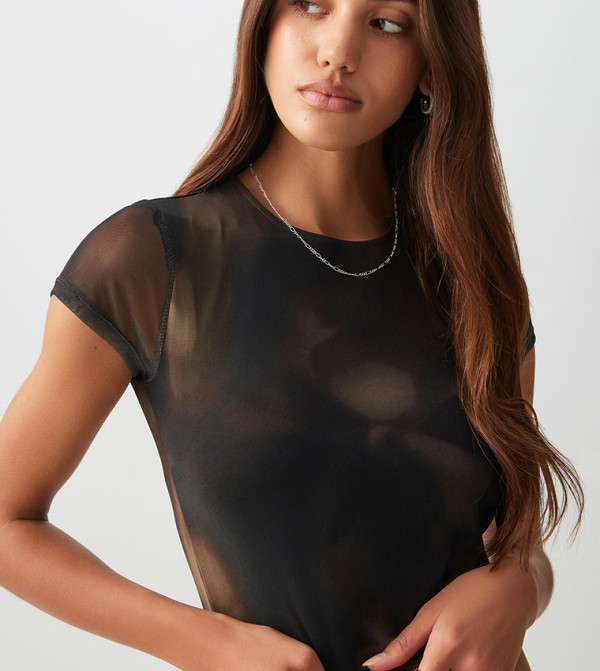 Ardene Ardene - Brown Short Sleeve T-Shirts