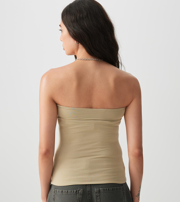 Ardene Clothing - Beige Sleeveless Tops