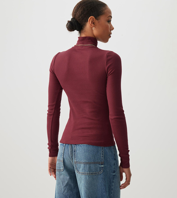 اردين  توبات كاجوال  - بورغندي Casual Tops