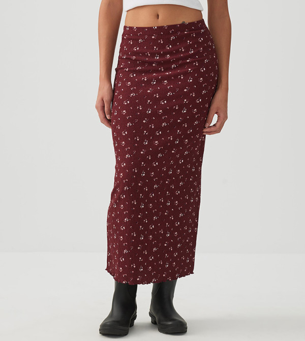 Ardene  - Burgundy Midi Skirts