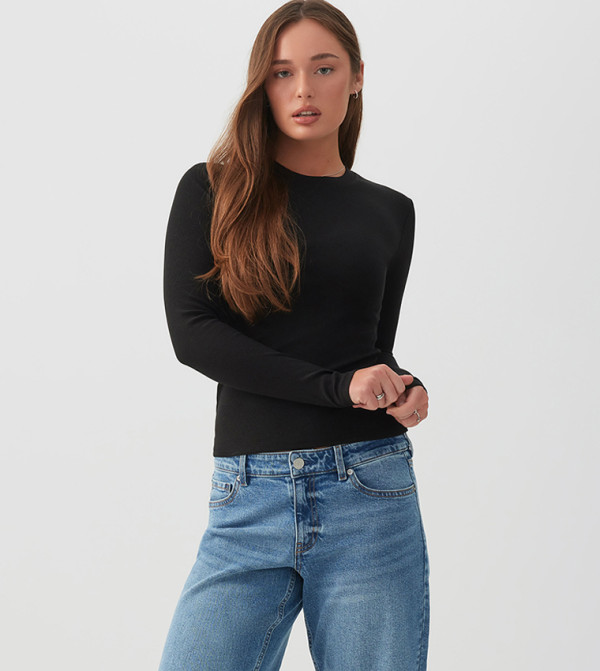 Ardene Ardene - BLACK Long Sleeve T-Shirts