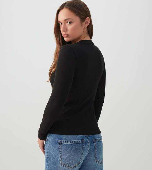 Ardene Ardene - BLACK Long Sleeve T-Shirts