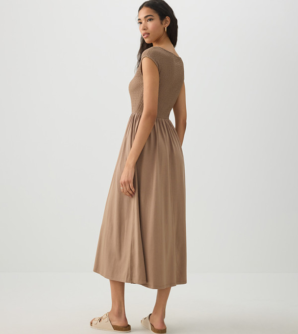 Ardene Ardene - Beige Midi Dresses