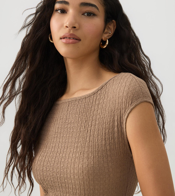 Ardene Ardene - Beige Midi Dresses