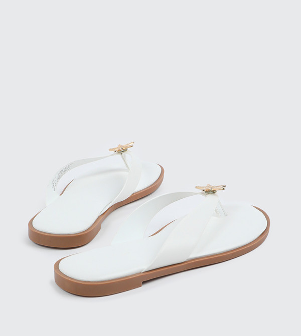 اردين اردين - أبيض Flat Sandals
