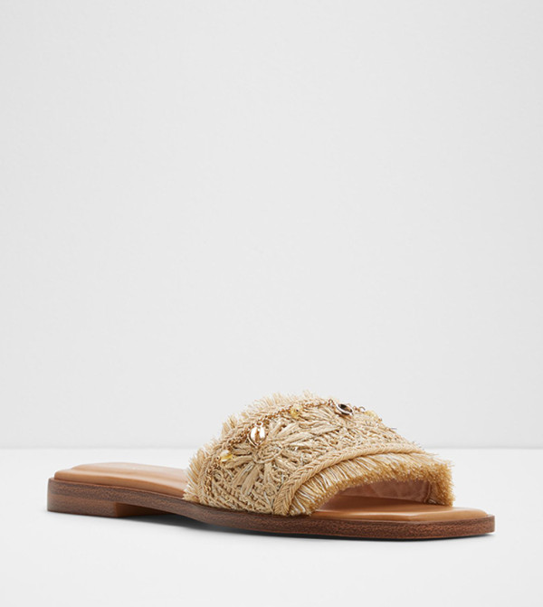 Aldo Flat Sandals - Beige Flat Sandals