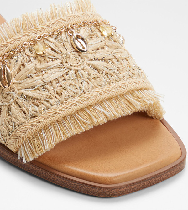 Aldo Flat Sandals - Beige Flat Sandals