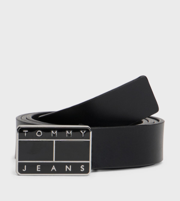 تومي جينز  أحزمة كاجوال  - أسود Non Leather Belts