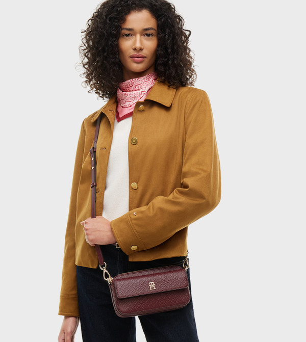 تومي هيلفيغر  cherry-mohogany - بني محمر  Cross Body Bags