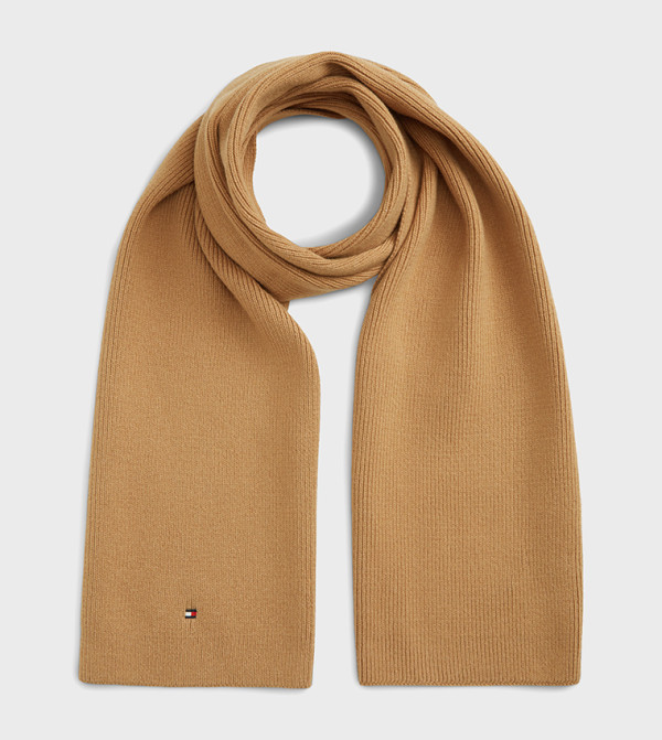 Tommy Hilfiger  Woollen Scarves - Camel Woolen Scarves