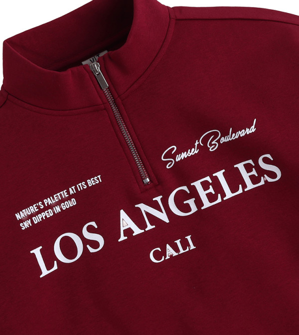 Victor and Jane  Clothing - Maroon Sweatshirts
