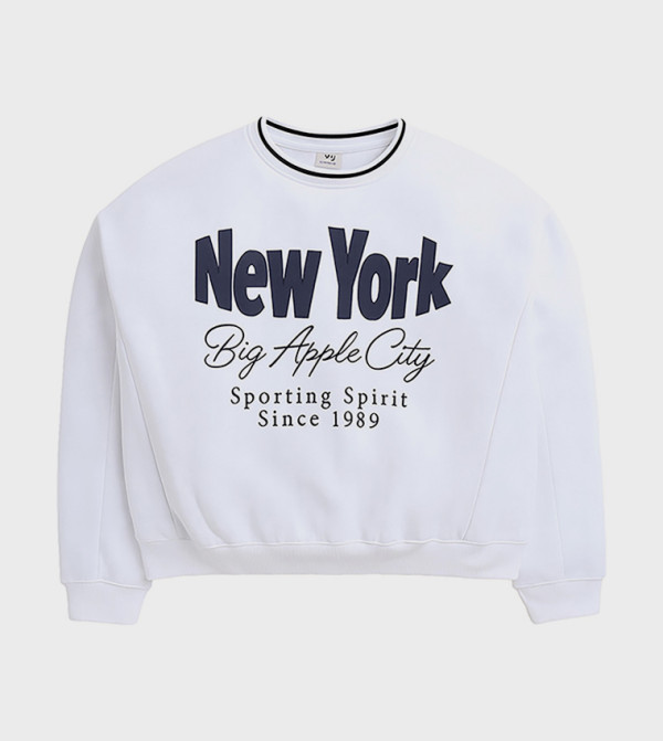 Victor and Jane - White Sweatshirts