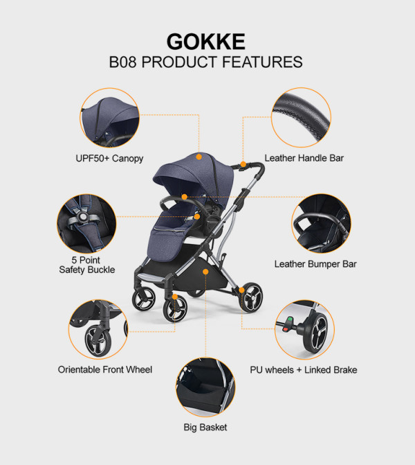 Gokke  Strollers & Travel Systems - Navy Strollers & Travel Systems