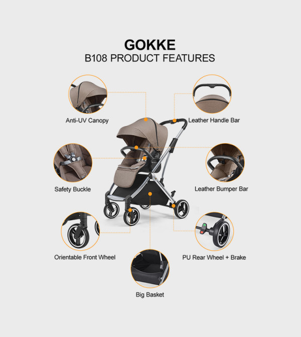Gokke Gokke - Brown Strollers & Travel Systems