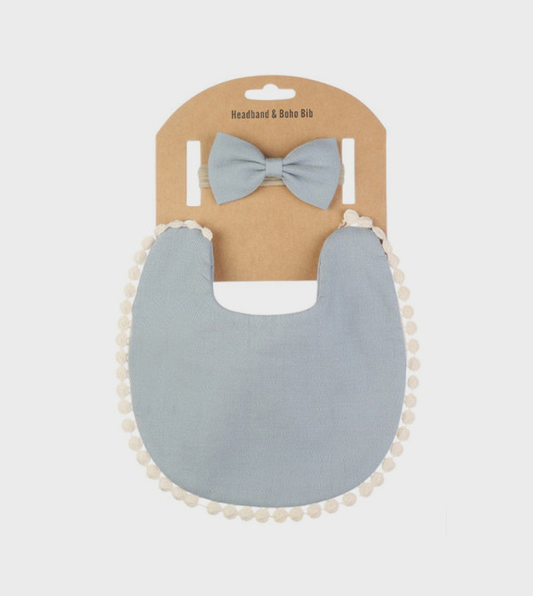 Bambimici  Bibs & Hanky - Grey Bibs & Hanky