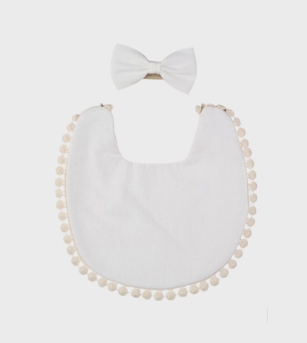 Bambimici  Bibs & Hanky - White Bibs & Hanky