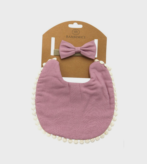 Bambimici Bibs & Hanky - Pink Bibs & Hanky
