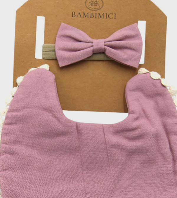 Bambimici Bibs & Hanky - Pink Bibs & Hanky
