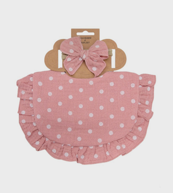 Bambimici  Bibs & Hanky - Pink Bibs & Hanky