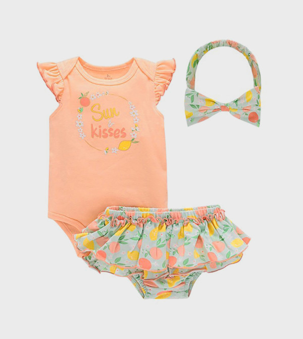 Bambimici Bambimici - Orange clothing sets