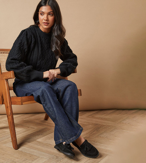 Oasis - Outlet Loafers & Mocassins - Black undefined