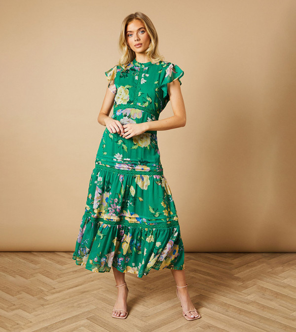 اويسيس - اوتليت  floral-dresses-march - أخضر Maxi Dresses