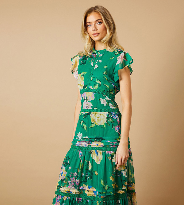 اويسيس - اوتليت  floral-dresses-march - أخضر Maxi Dresses