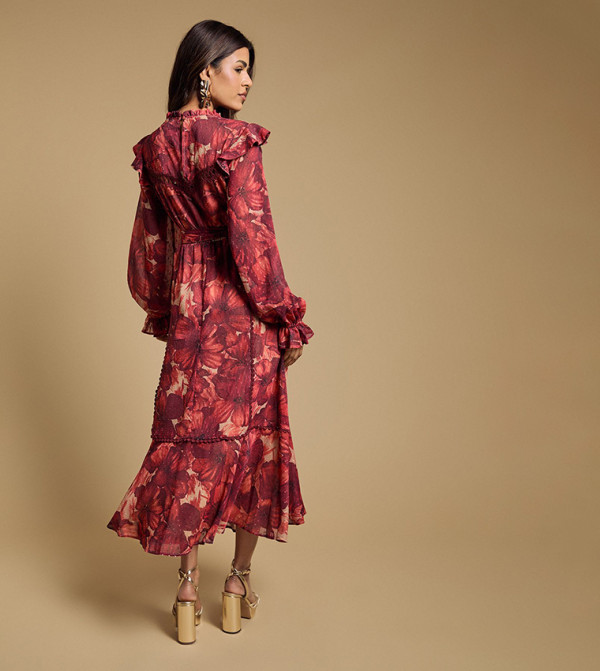 اويسيس  اويسيس - أحمر Midi Dresses