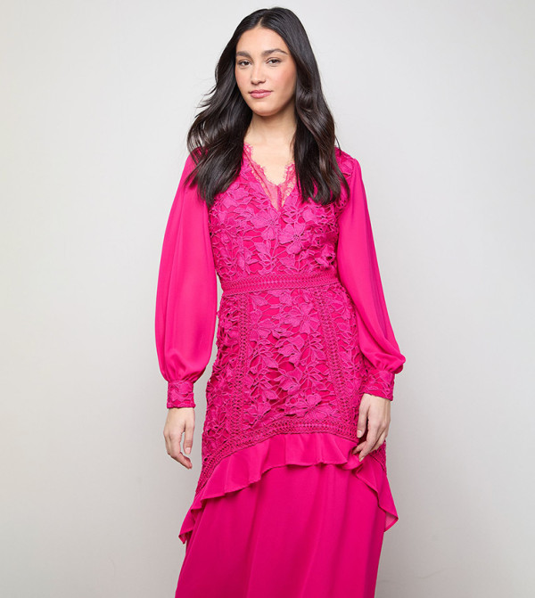 Oasis  Clothing - Pink Midi Dresses
