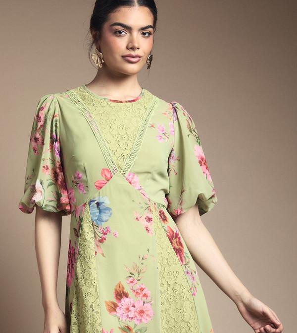 Oasis  Clothing - Green Midi Dresses