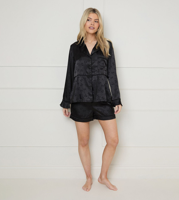 Oasis Sleepwears & Loungewears - BLACK Pyjama Set