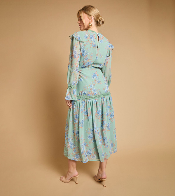Oasis  Midi Dresses - Green Midi Dresses