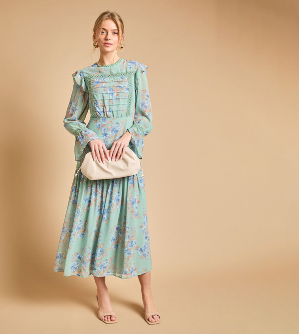 Oasis  Midi Dresses - Green Midi Dresses