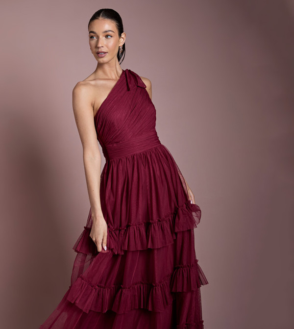 اويسيس   dark-romantic - خمري  Maxi Dresses