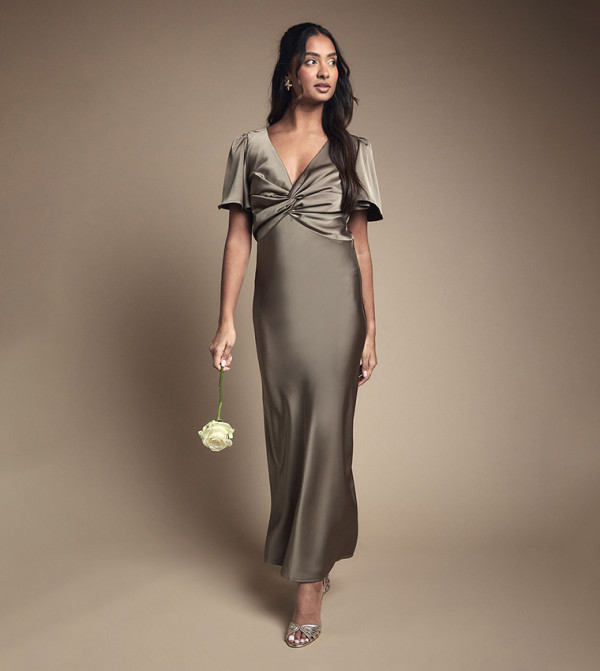 اويسيس   modest-dressing - أخضر Midi Dresses