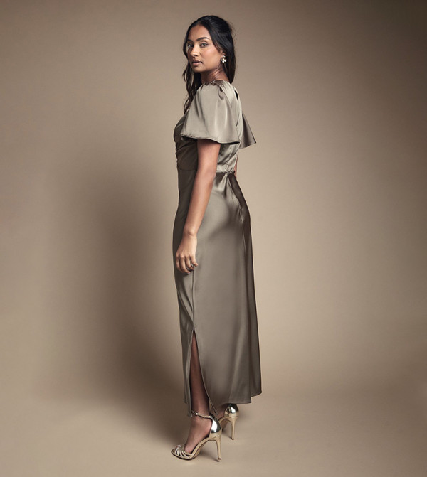 اويسيس   modest-dressing - أخضر Midi Dresses