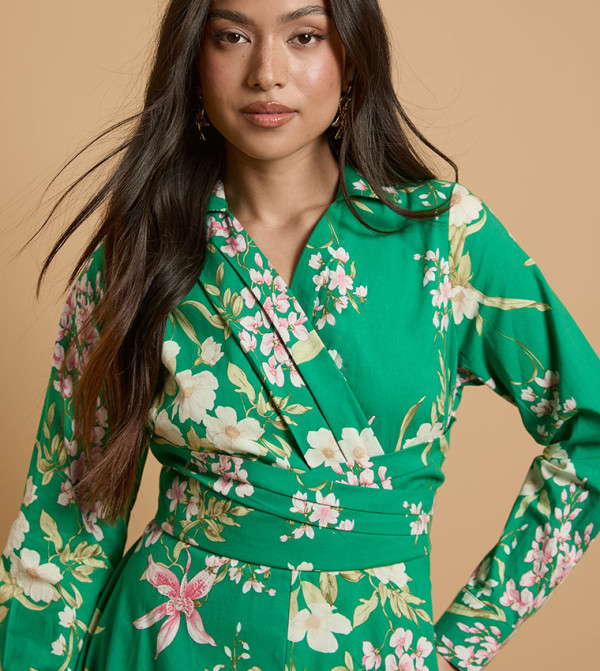 Oasis  Shirt & T-Shirt Dresses - Green Shirt & T-Shirt Dresses