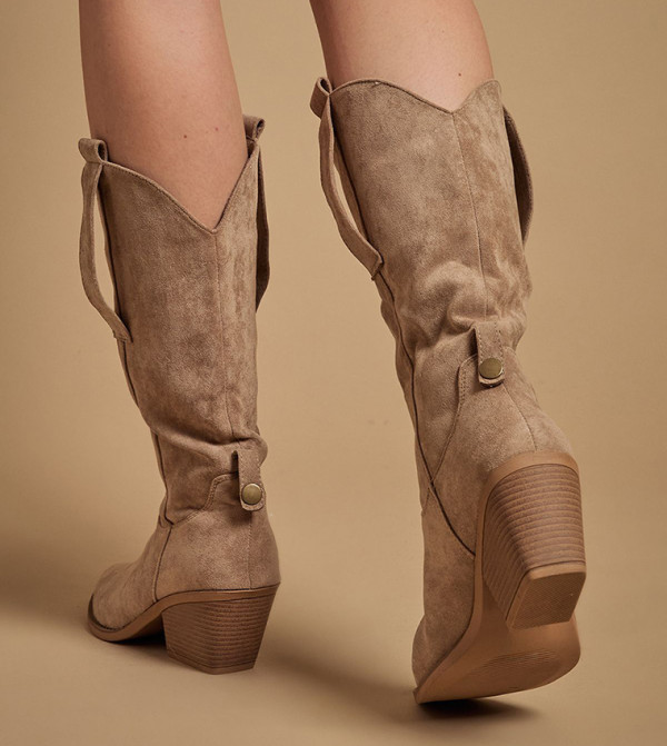 Oasis Oasis - Taupe Mid Calf Boots