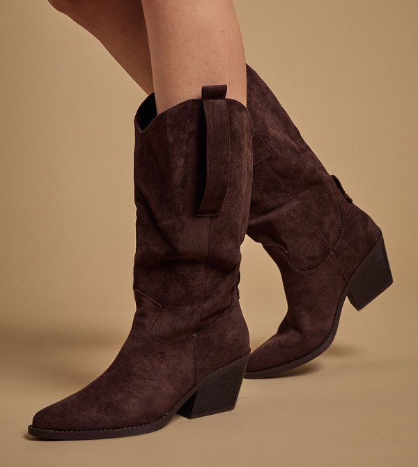 Oasis Oasis - Dark Brown Mid Calf Boots